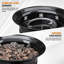 Outdoor Portable Auto-ignition Propane Fire Pit With Lid, Grill And Lava Rocks