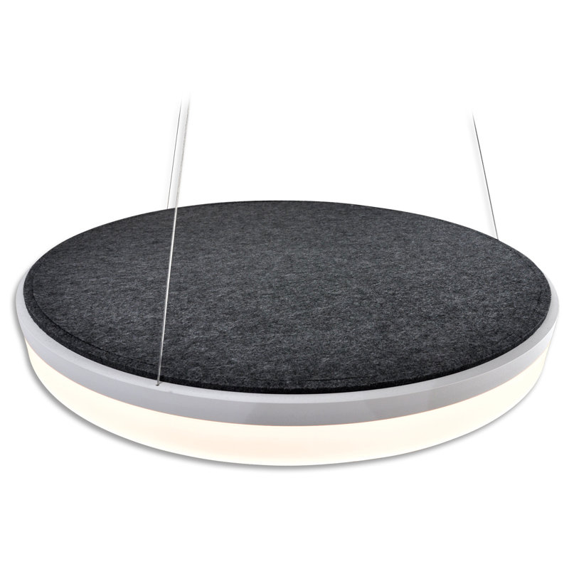 Getz 1 - Light LED Geometric Pendant, 8cm H x 60cm W x 60cm D, Dark Grey