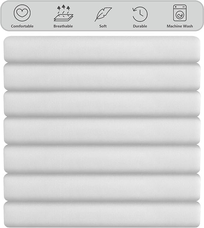 Ranarda Cotton Blend Percale Flat Sheet, Single (3'), White