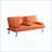 Leather Multifunctional Double Folding Sofa Bed with Coffee Table for Office Use