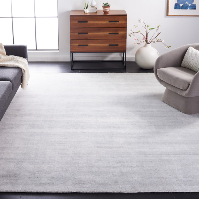 Tapis rayé tissé à la main Lavonia, Rectangle 8 pi x 10 pi