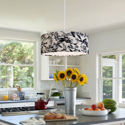 Luminaire suspendu noir 6 lumières