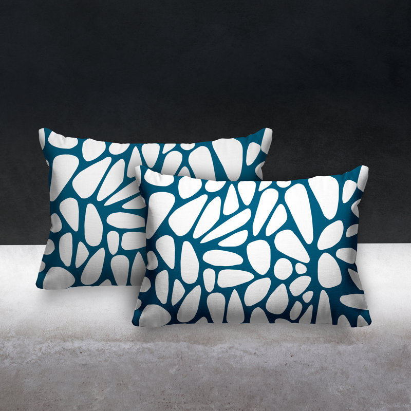 Coussin lombaire intérieur / extérieur Stone, Turquoise