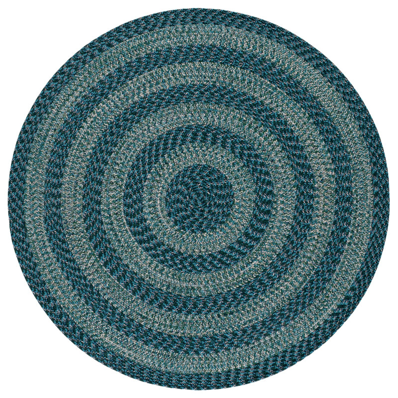 Braided 265 Hand Woven Performance Machine Washable No Pattern Rug, Round 5'