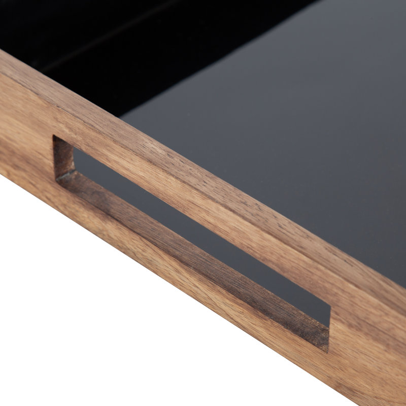 Osuna Solid Wood Tray, Light Brown
