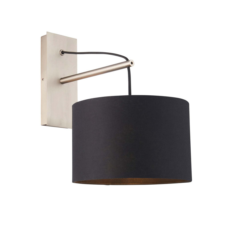 Meggan 1 -Light LED Dimmable Hardwired Armed Sconce, Matte Nickel