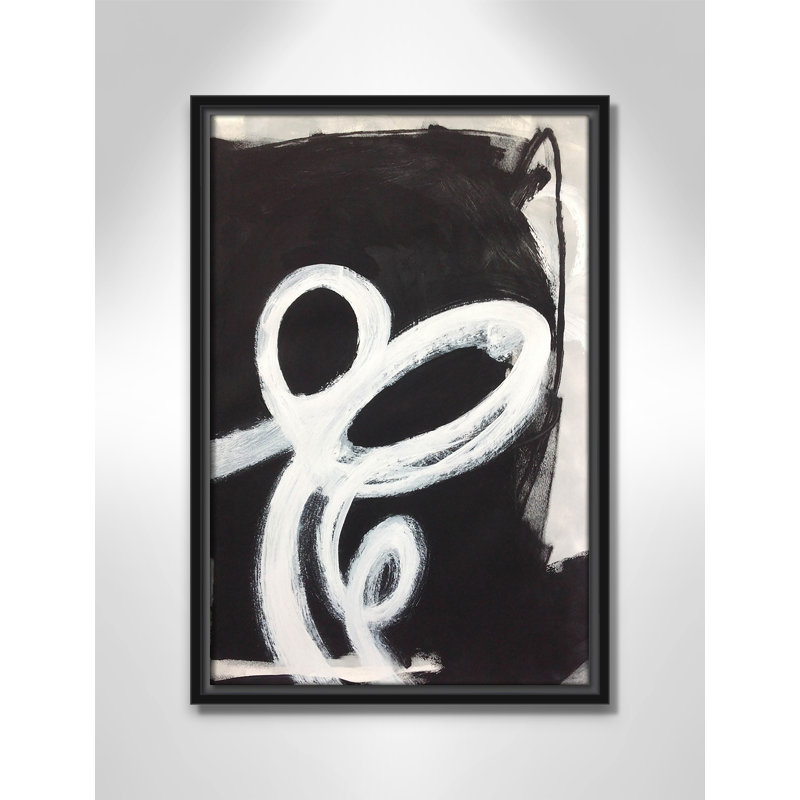 Toile encadrée Bronte Ansonia Swirls II, Pas de tapis, Cadre flottant noir, H 19,5 po x l 13,5 po x P 2 po