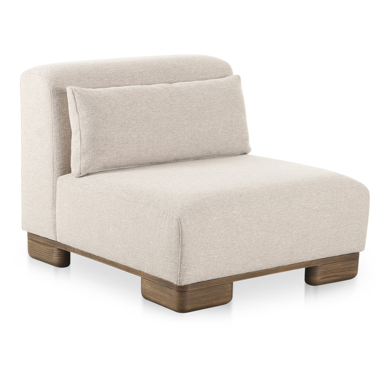 JUNE SLIPPER CHAIR PERFORMANCE FABRIC OATMEAL, Beige 
