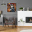  «Biker Bar Husky Dog» par Rey Klimt, art mural en verre acrylique, 24 po x 24 po