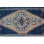 Tapis turc rétro - petit tapis bleu et coloré en laine pour une entrée ou un décor rétro