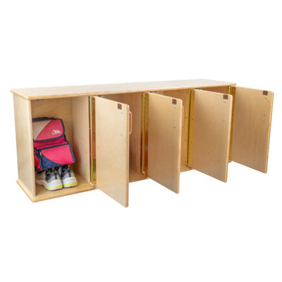 Contender Four-Section Stackable Lockers w/Doors