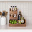 Rangement de bac empilable en bois d'acacia