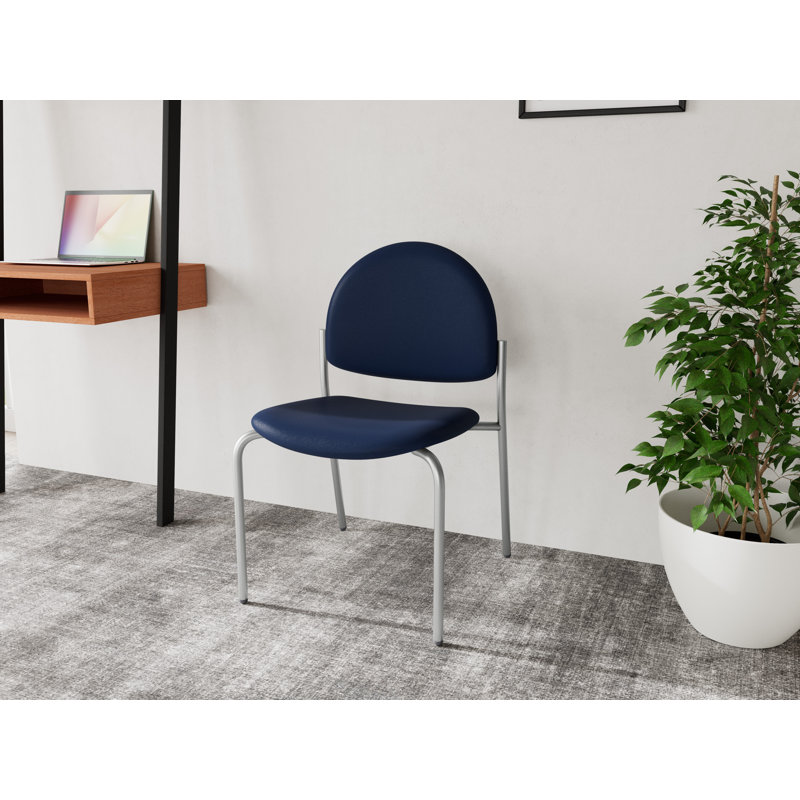 Chaise d'invité sans accoudoir Chat Chat, Argent, Modena encre