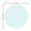 Plateau de table rond en verre trempé de 30 po, verre transparent, bord plat de 1/4 po d'épaisseur poli