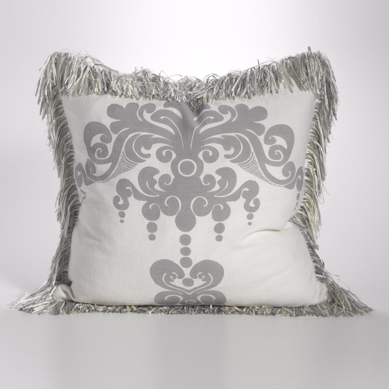 Enchantique Reversible Throw Pillow, Platinum