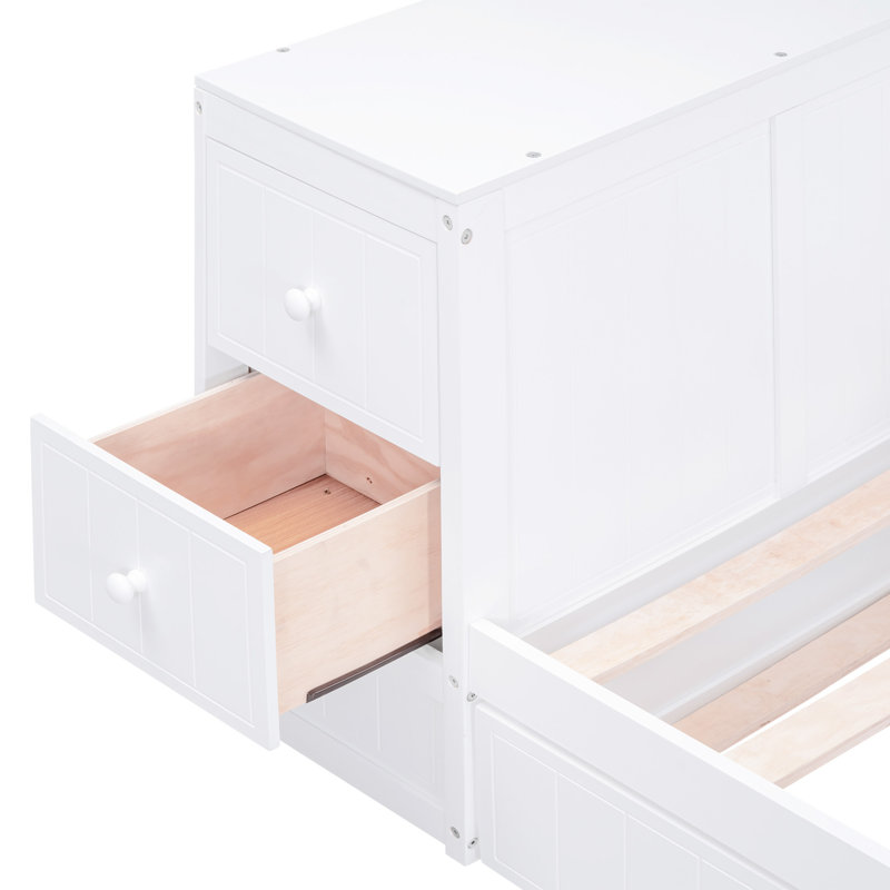 Lit de jour avec accoudoirs de rangement, Blanc
