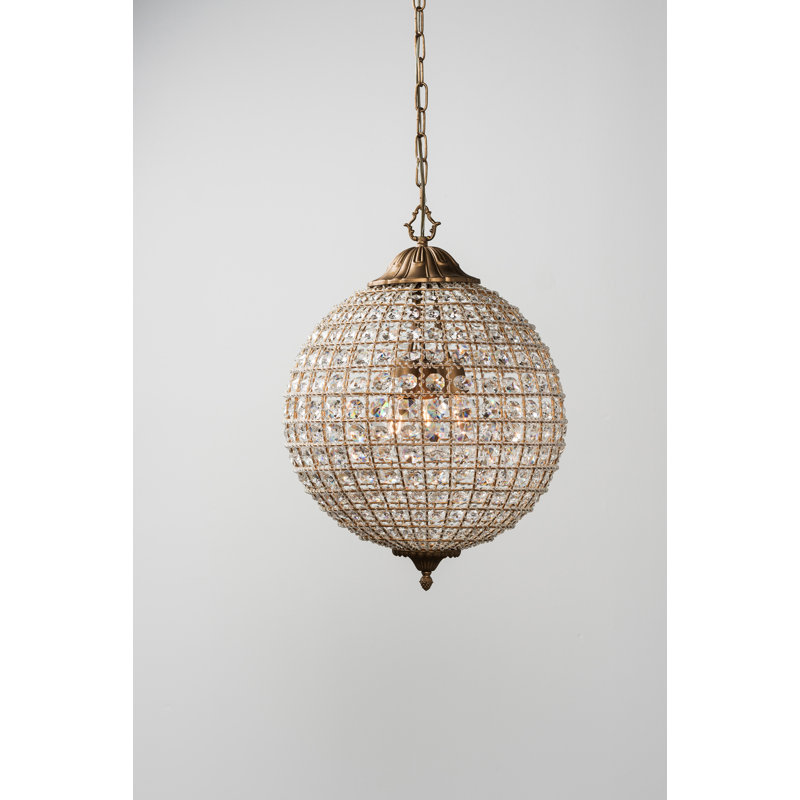 Allesandria 3-Light Crystal Pendant, 24" H x 18" W x 18" D