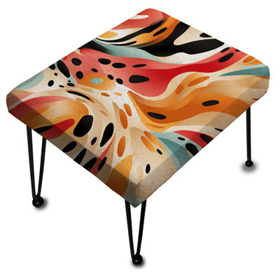 Multicolore Urban Elegance - Repose-pieds rectangulaire géométrique