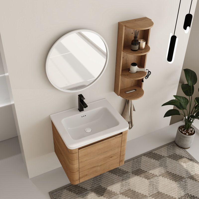 Walden 24'' Single Bathroom Vanity Set with Ceramic Vanity Top, 24"