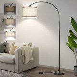 71'' Black Arched Floor Lamp