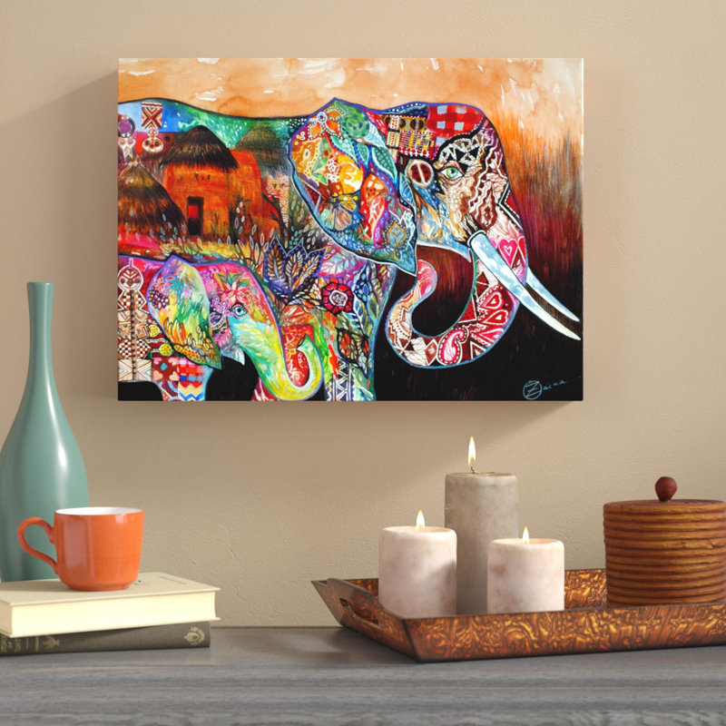 « africa », reproduction d’impression sur toile tendue, H 14 po x l 19 po