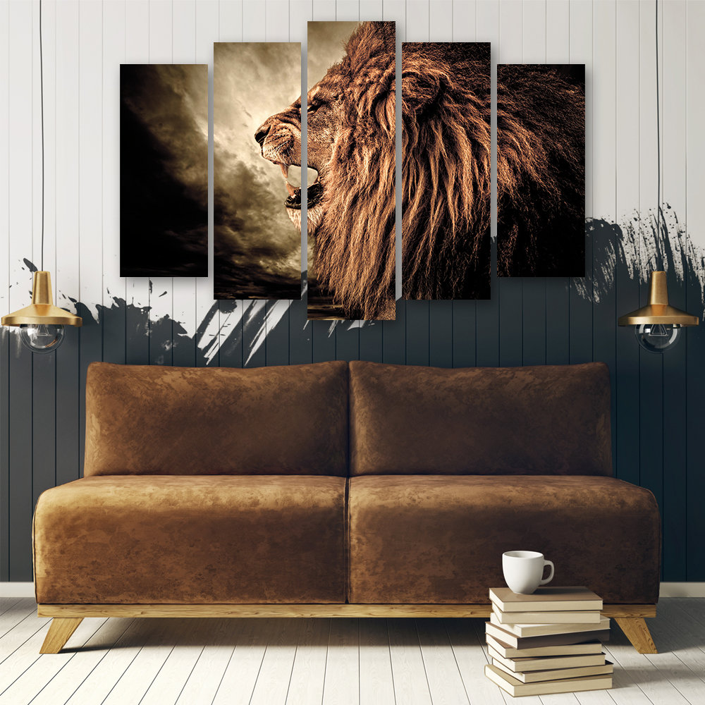 Leinwandbild African Lion Animals Nature