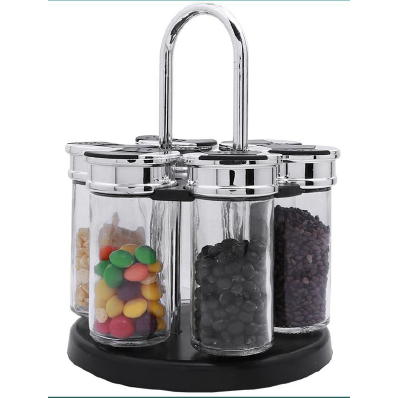 Freestanding Spice Jar & Rack Set