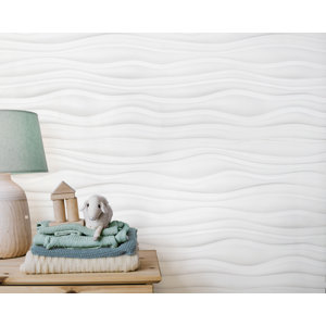 Dunes 24" x 24" 3D Wall Panel in White (30-pack)