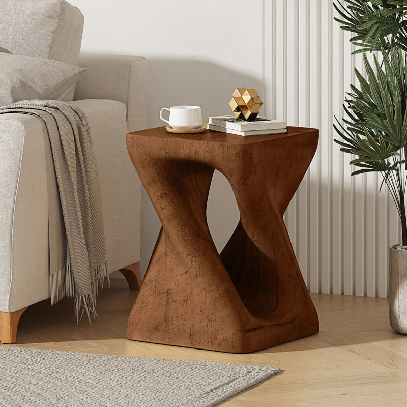 Table d'appoint Twist Shape, Brun antique