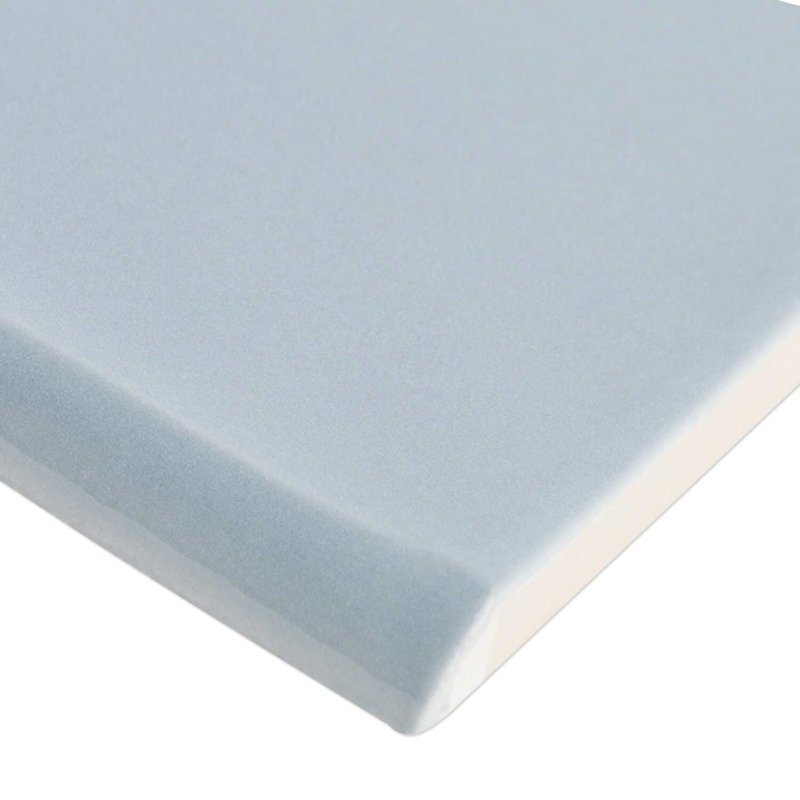 Manchester 3x12 Glossy Ceramic Bullnose, Dew Blue