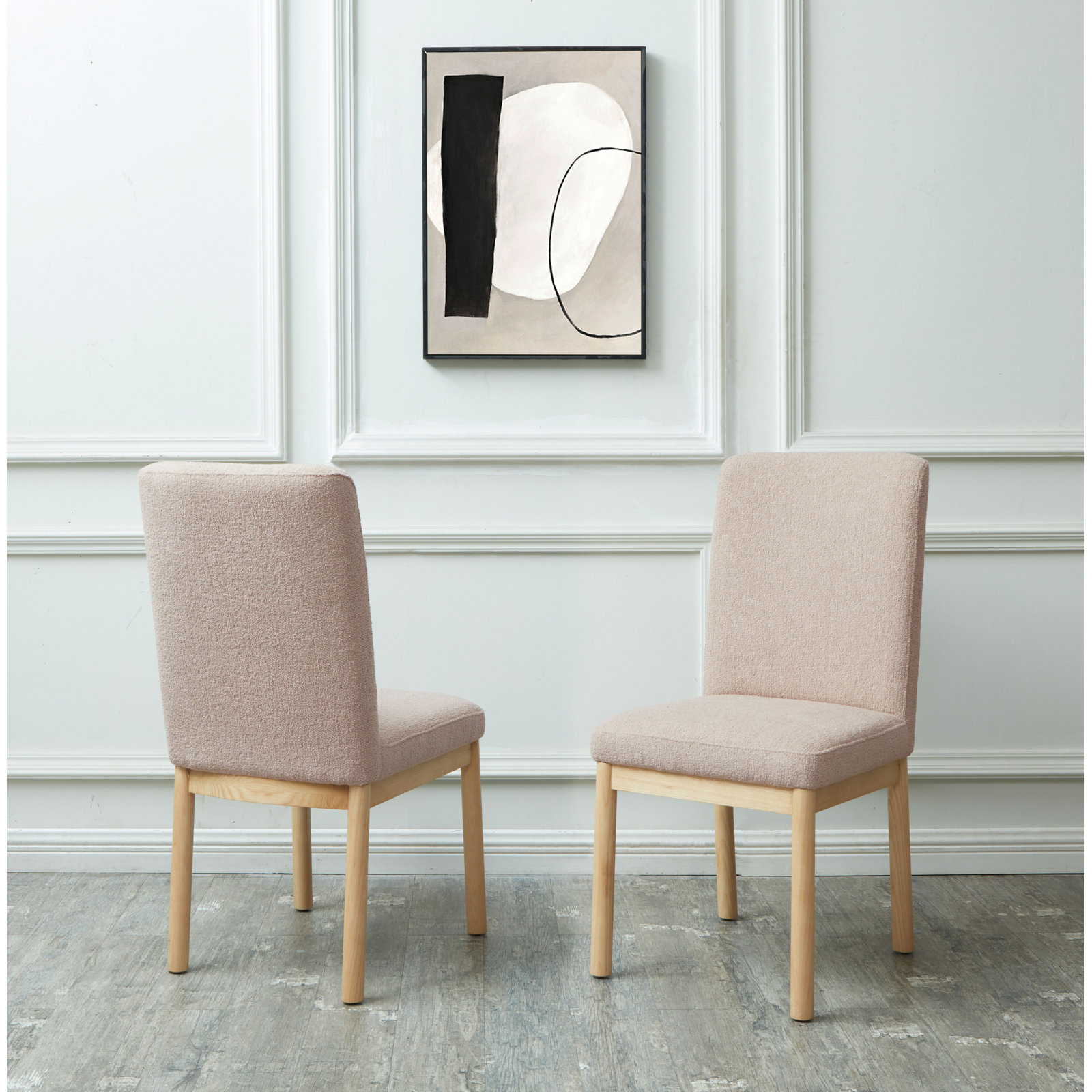 Connie Side Chair, Oatmeal Boucle