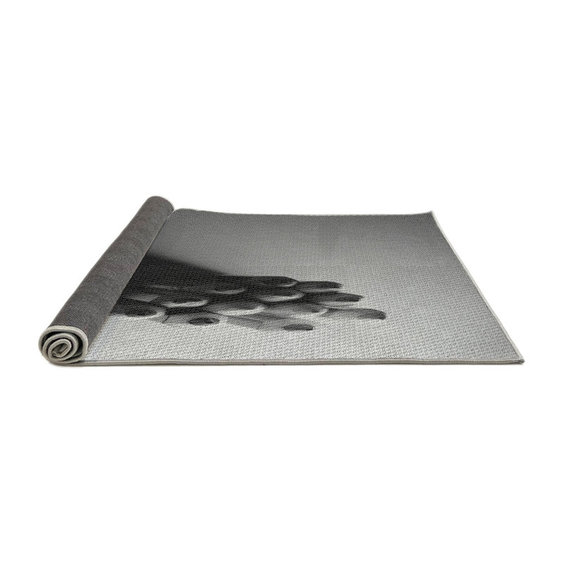Tapis zone grise à motifs Lian, Carré 4 pi