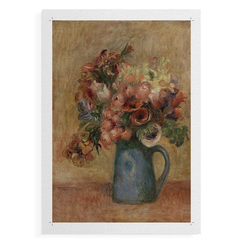 Motif floral rétro ccclix - impression sur toile seulement - non encadrée, H 60 po x l 40 po