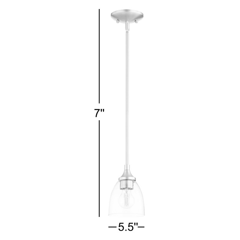 Cariah 1 - Light Single Pendant, Satin Nickel