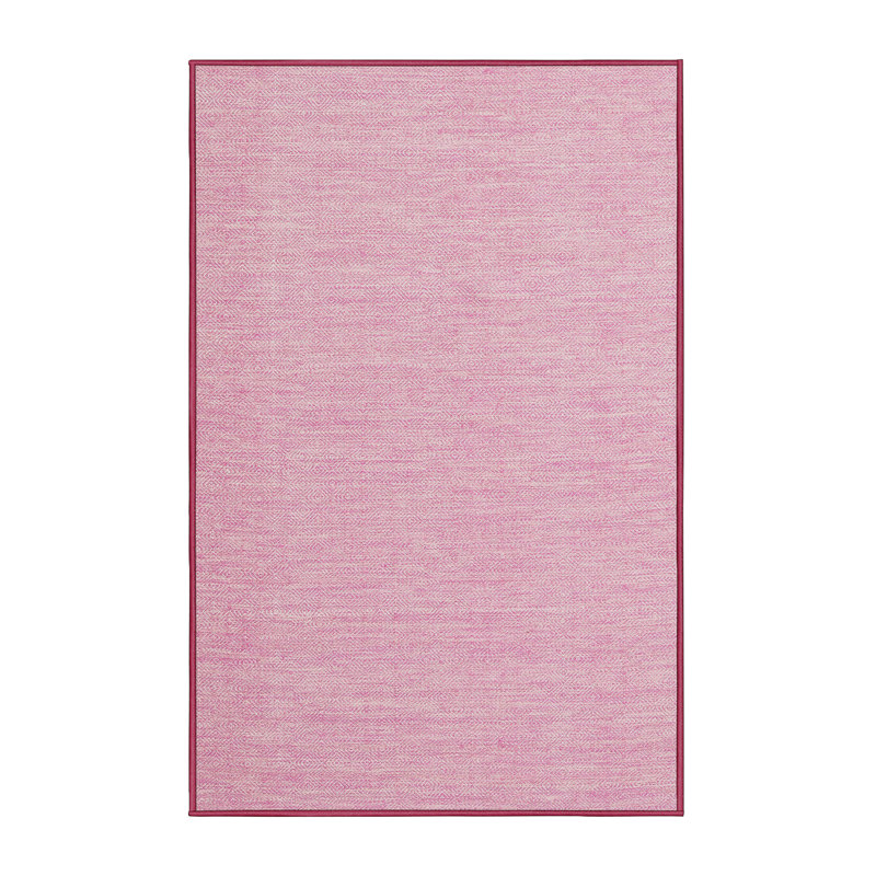 Tapis de zone rose contemporaine, Rectangle 5 pi x 7 pi