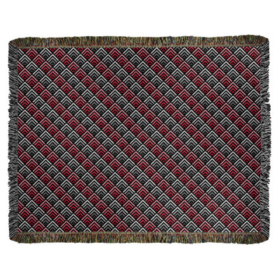 Couverture en coton tissé dégradé à rayures