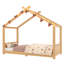 Lit simple pour enfant avec structure en bois massif, lattes de soutien, aucun sommier nécessaire, conception ouverte, naturel-477244310-477244304