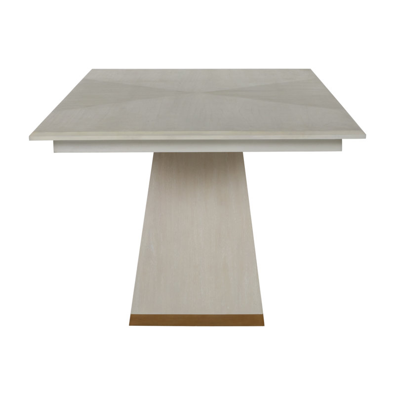 Cerused White and Gold Mahogany Dining Table