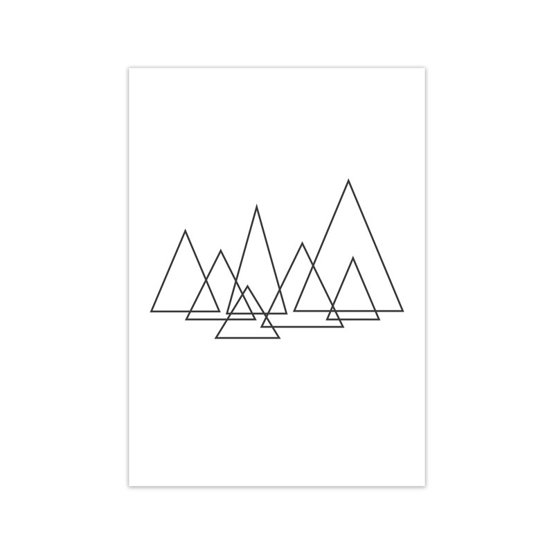 Geometric Triangle Poster Original - Print, 42cm H x 30cm W x 1cm D, No Frame