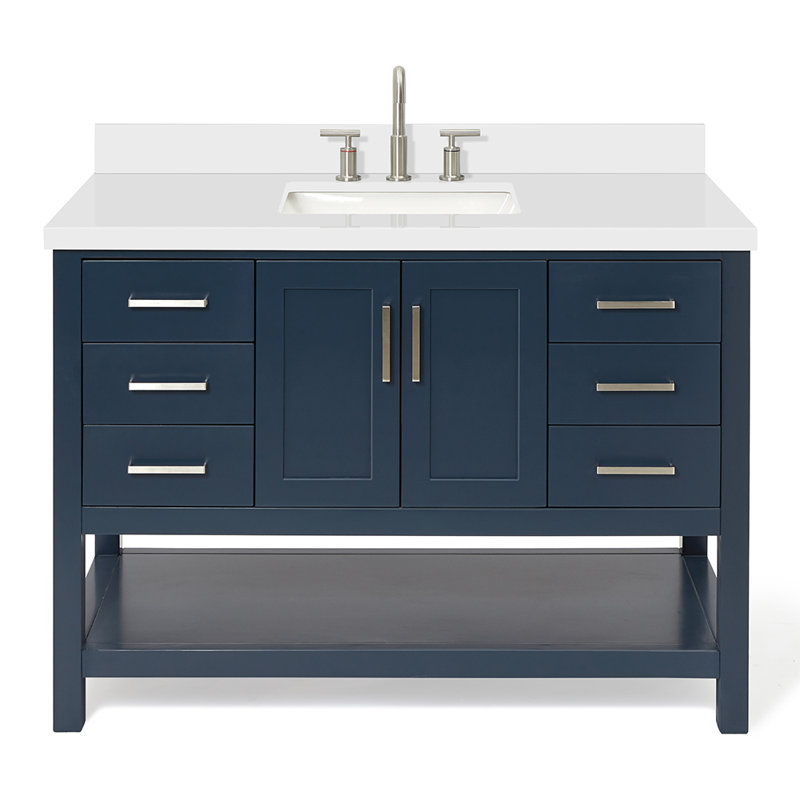 Magnolia Bath Vanity Rectangular Basin S049SWQ, Midnight Blue, Rectangular