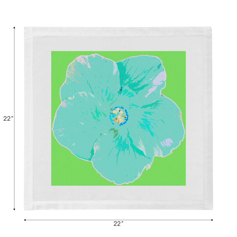 Hibiscus Cotton Blend Square Napkins, Colony