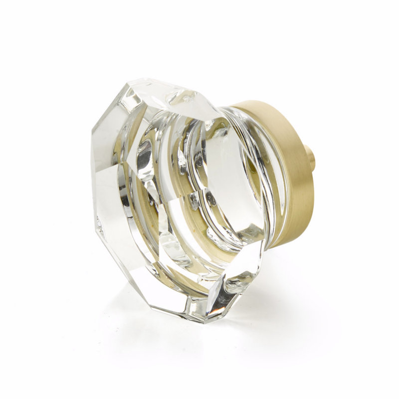 City Geometric Knob, Satin Brass