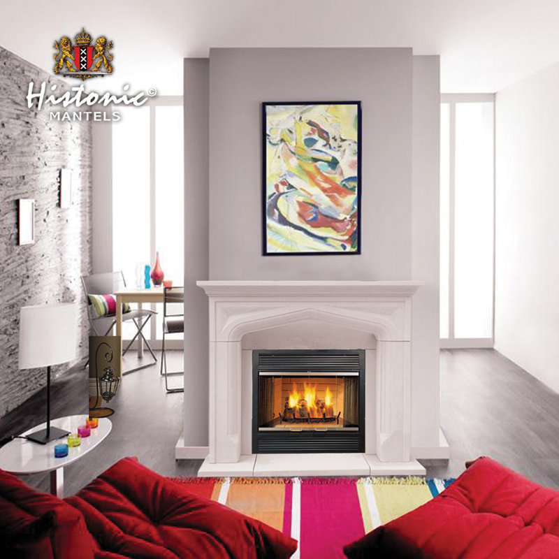 Chateau Pisa Cast Stone Fireplace Surround with Hearth & Filler panels