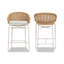  Tabouret de bar d'extérieur en aluminium 28 po