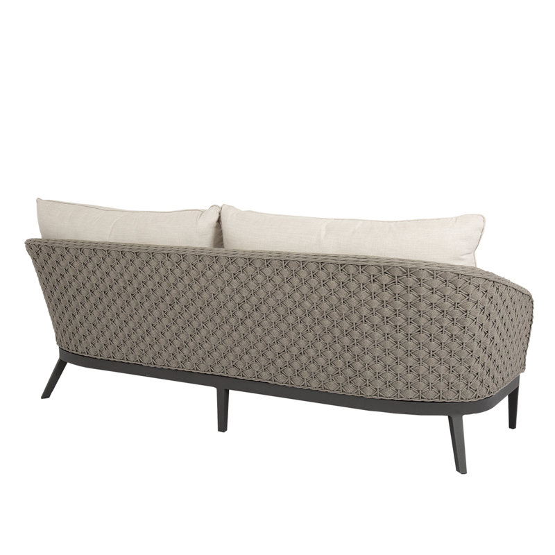Marbella Outdoor 3 - Seat Patio Sofa, Echo Ash Sunbrella®