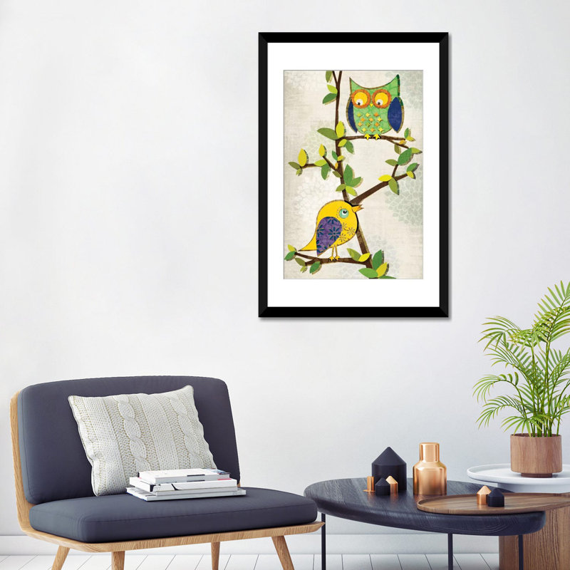« branching out ii », impression sur toile tendue, H 24 po x l 16 po x P 1 po, Papier avec cadre noir, Blanc