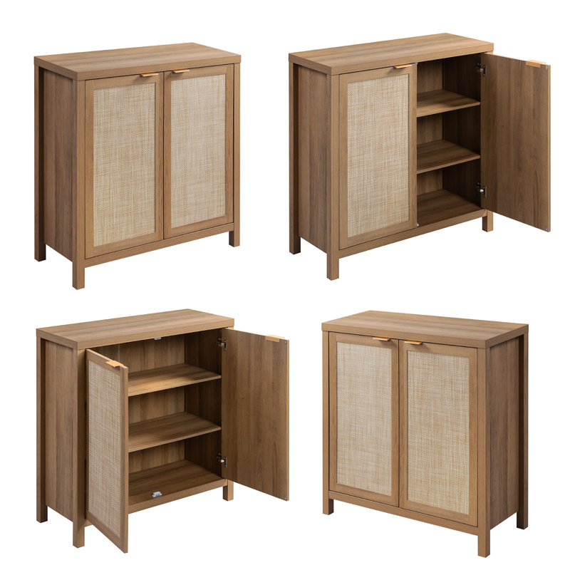 Buffet 34,3 po Safura, 2, Chêne naturel clair