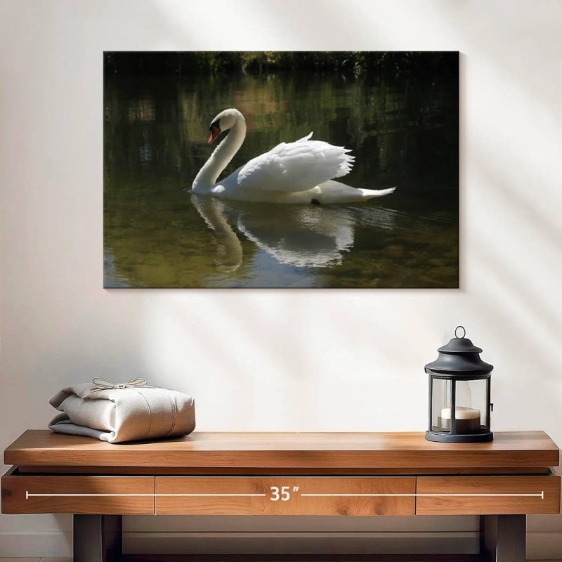 Swan Lake Reflection, 16" H x 24" W