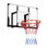 Panier de basketball mural, panier de basketball extérieur en acier massif de 44 pouces avec panneau arrière en acier massif, panneau arrière de 0,08 pouce d'épaisseur, filet de basketball en nylon tissé épaissi, utilisation intérieure et extérieure