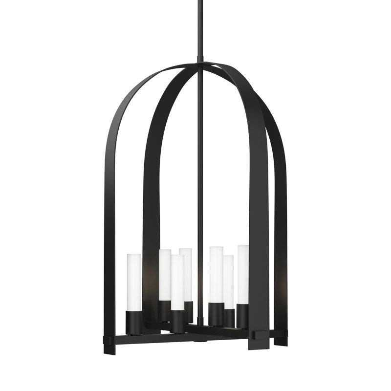 Triomphe 8 - Light Lantern Geometric Chandelier, Black